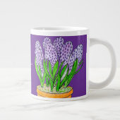 Purple Hyacinths in Planter Royal Purple ジャンボコーヒーマグカップ (右)