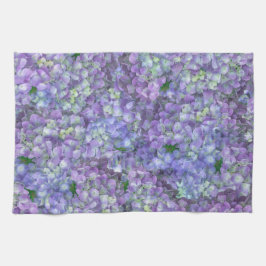 Purple hydrangea flowers キッチンタオル