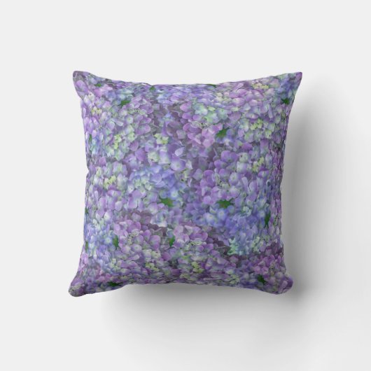 Purple hydrangea flowers クッション (裏面)