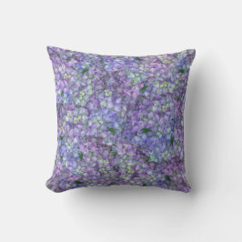Purple hydrangea flowers クッション