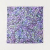 Purple hydrangea flowers タペストリー (正面(横))