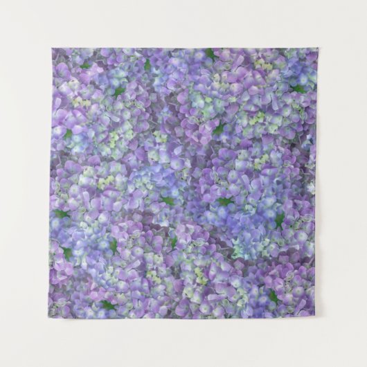 Purple hydrangea flowers タペストリー (正面)
