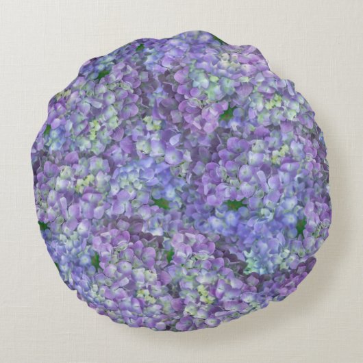 Purple hydrangea flowers ラウンドクッション (裏面)