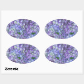 Purple hydrangea flowers 楕円形シール (シート)