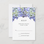 Purple Hydrangea Simple Wedding RSVP (正面)