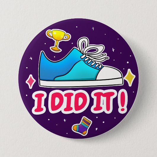 Purple I Did It 3"バッジ 缶バッジ (正面)