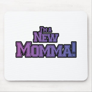 Purple I'm a NewママTシャツとギフト マウスパッド