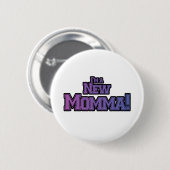 Purple I'm a NewママTシャツとギフト 缶バッジ (正面&裏面)