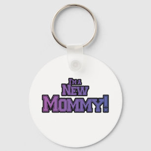 Purple I'm A New Mommy T-shirts and Gives キーホルダー