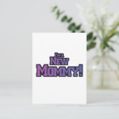 Purple I'm A New Mommy T-shirts and Gives ポストカード (スタンド正面)