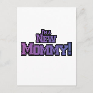 Purple I'm A New Mommy T-shirts and Gives ポストカード