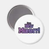 Purple I'm A New Mommy T-shirts and Gives マグネット (正面/裏面)