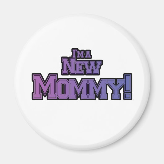 Purple I'm A New Mommy T-shirts and Gives マグネット (正面)