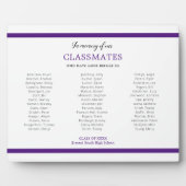 Purple In Memory Of Classmates Reunion Memorial フォトプラーク (正面)