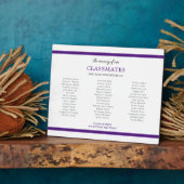 Purple In Memory Of Classmates Reunion Memorial フォトプラーク (側面)