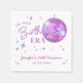 Purple In My誕生日時代の音楽 スタンダードカクテルナプキン (正面)