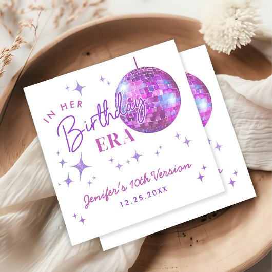 Purple In My誕生日時代の音楽 スタンダードカクテルナプキン