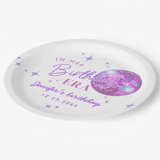 Purple In My誕生日時代の音楽 ペーパープレート (アングル)