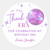 Purple In My誕生日時代の音楽 ラウンドシール (正面)