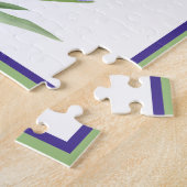 Purple Iris Botanical Art ジグソーパズル (側面)