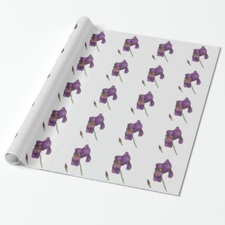 Purple Iris Elegant Wrapping Paper ラッピングペーパー