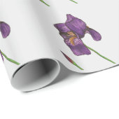 Purple Iris Elegant Wrapping Paper ラッピングペーパー (ロールコーナー)