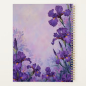 Purple Iris Floral Spiral-Bound Planner Botanical プランナー手帳 (裏面)
