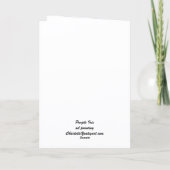 Purple Iris Flower Art Greeting Card サンキューカード (裏面)