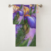 Purple Iris Flower Bath Towel Set - Painting バスタオルセット (インサイチュ)