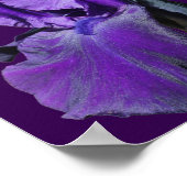Purple Iris Flower Personalized Wedding  ポスター (角)