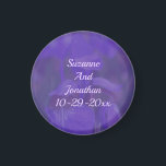 Purple Iris Flower Personalized Wedding  マグネット<br><div class="desc">Soft and pretty purple wild blue flag iris flower save the date wedding announcement or favor refrigerator magnet. Fill in your information in the template. Make more changes to text and font size, style, and color by clicking on Customize. This image is available on many products in my gallery. Please...</div>