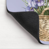 Purple Iris Flowers マウスパッド (コーナー)