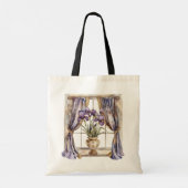 Purple Iris Flowers Basket トートバッグ (裏面)