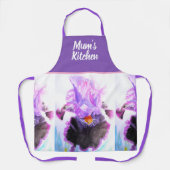 Purple Iris Irises Flowers Floral Flower Christmas エプロン (正面)