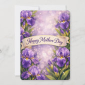 Purple Iris Mother’s Day Greeting Design シーズンカード (正面)