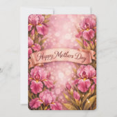 Purple Iris Mother’s Day Greeting Design シーズンカード (正面)