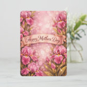 Purple Iris Mother’s Day Greeting Design シーズンカード (スタンド正面)