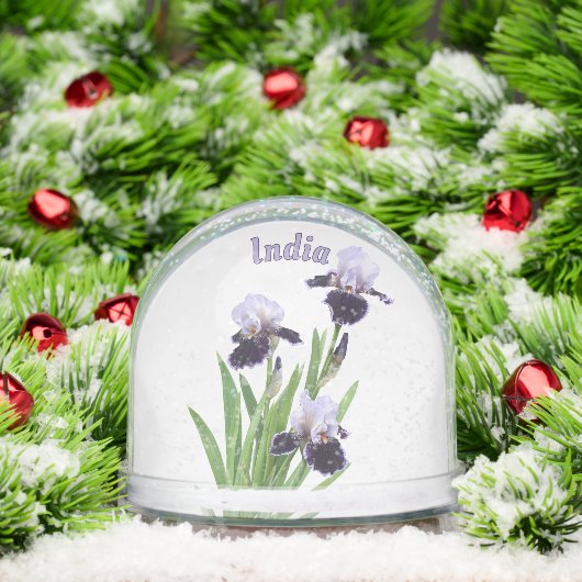 Purple Iris Trio Botanical Floral Art Personalized (クリスマス)