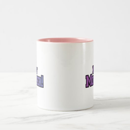 Purple I's a New Mother Tシャツとギフト ツートーンマグカップ (中央)