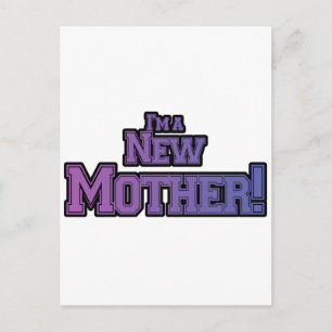 Purple I's a New Mother Tシャツとギフト ポストカード