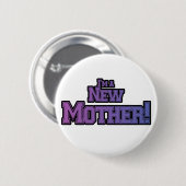 Purple I's a New Mother Tシャツとギフト 缶バッジ (正面&裏面)