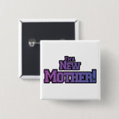 Purple I's a New Mother Tシャツとギフト 缶バッジ (正面&裏面)