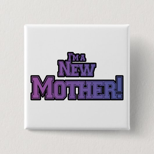 Purple I's a New Mother Tシャツとギフト 缶バッジ (正面)