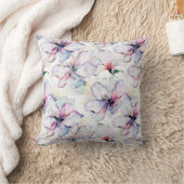 Purple Island Flowers Birthday クッション (ブランケット)