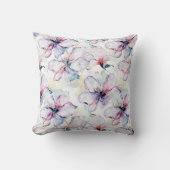 Purple Island Flowers Birthday クッション (正面)