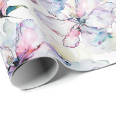 Purple Island Flowers Birthday ラッピングペーパー (ロールコーナー)