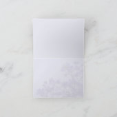 Purple Jacaranda tree with Moon, spring aesthetic サンキューカード (内部)