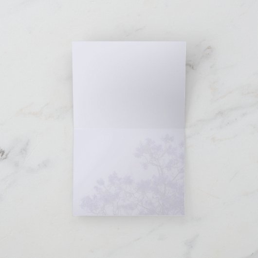 Purple Jacaranda tree with Moon, spring aesthetic サンキューカード (内部)