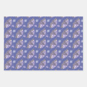 Purple Japanese Butterfly ラッピングペーパーシート (正面2)