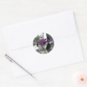 Purple Jay Birdスタンプ ラウンドシール (封筒)